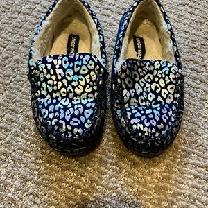 Furry and soft Lands End girls slippers size 3